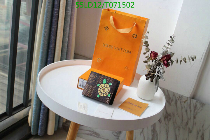 LV Bags-(Mirror)-Wallet-,Code: T071502,$: 55USD