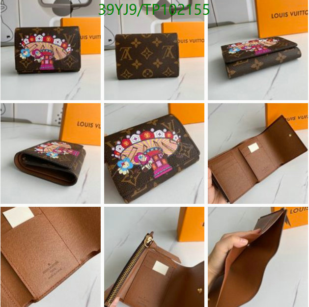 LV Bags-(4A)-Wallet-,Code: TP102155,$: 39USD
