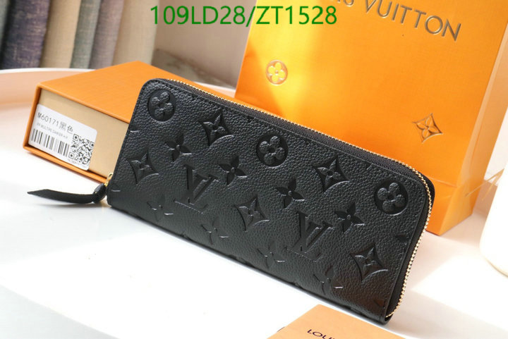 LV Bags-(Mirror)-Wallet-,Code: ZT1528,$: 109USD