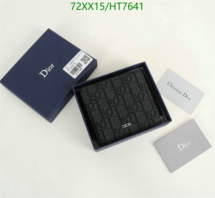 Dior Bags -(Mirror)-Wallet-,Code: HT7641,$: 72USD