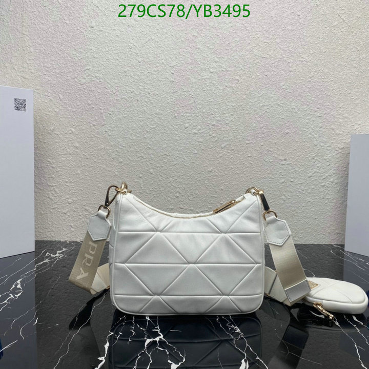 Prada Bag-(Mirror)-Diagonal-,Code: YB3495,$: 279USD