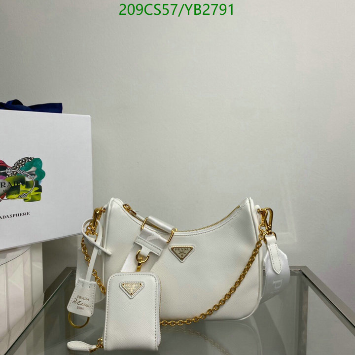 Prada Bag-(Mirror)-Diagonal-,Code: YB2791,$: 209USD