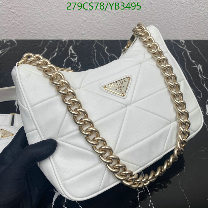 Prada Bag-(Mirror)-Diagonal-,Code: YB3495,$: 279USD