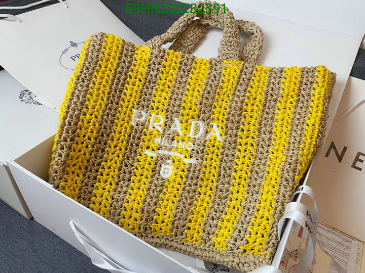 Prada Bag-(4A)-Handbag-,Code: ZB2591,$: 89USD