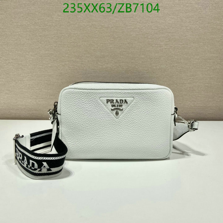 Prada Bag-(Mirror)-Diagonal-,Code: ZB7104,$: 235USD