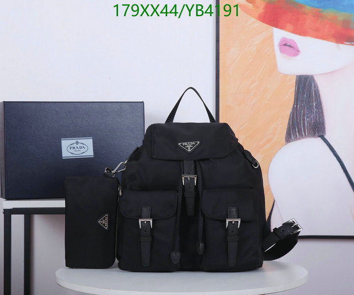 Prada Bag-(Mirror)-Backpack-,Code: YB4191,$: 179USD