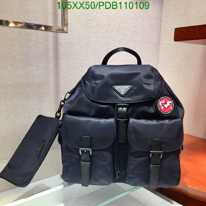 Prada Bag-(Mirror)-Backpack-,Code: PDB110109,$:165USD