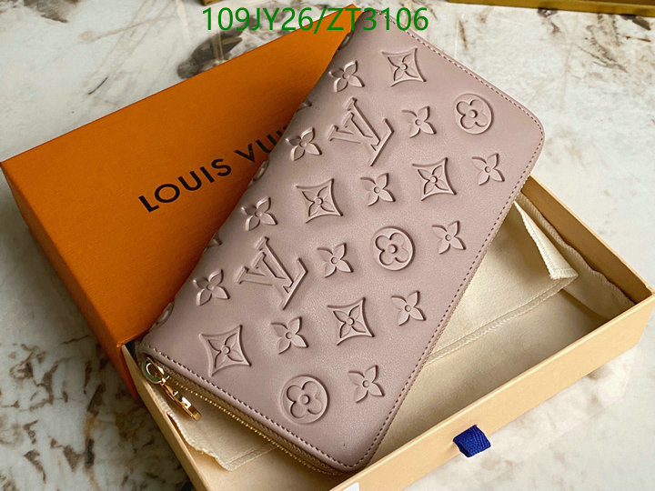 LV Bags-(Mirror)-Wallet-,Code: ZT3106,$: 109USD