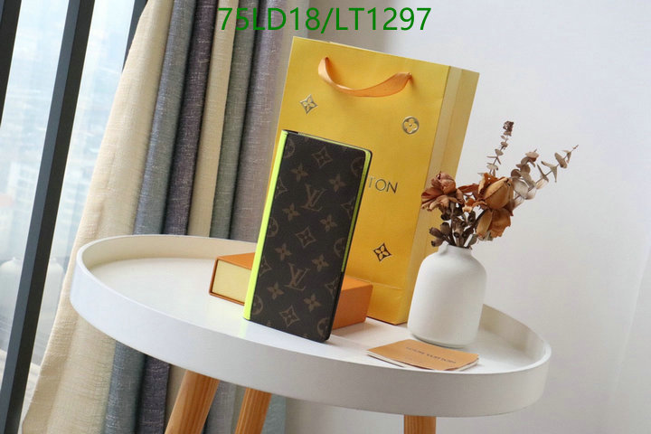 LV Bags-(Mirror)-Wallet-,Code: LT1297,$: 75USD