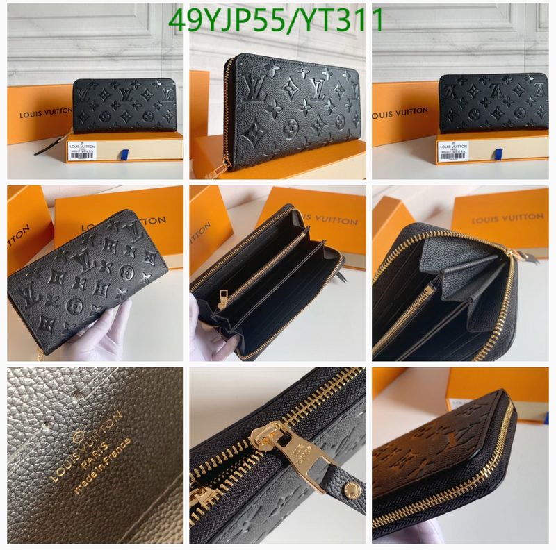 LV Bags-(4A)-Wallet-,Code: YT311,$: 49USD