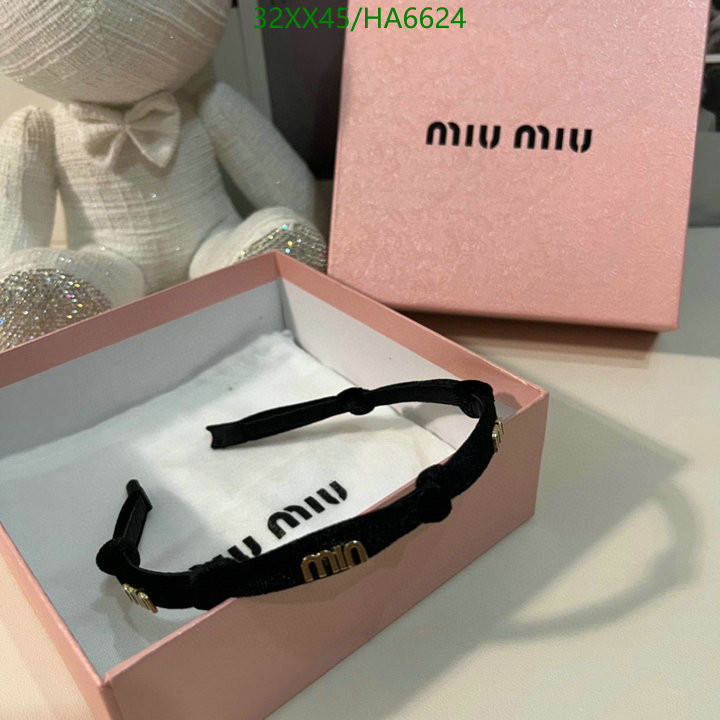 Headband-MIU MIU, Code: HA6624,$: 32USD