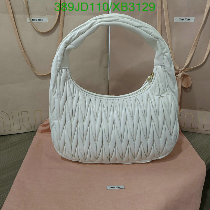 Miu Miu Bag-(Mirror)-Handbag-,Code: XB3129,$: 389USD