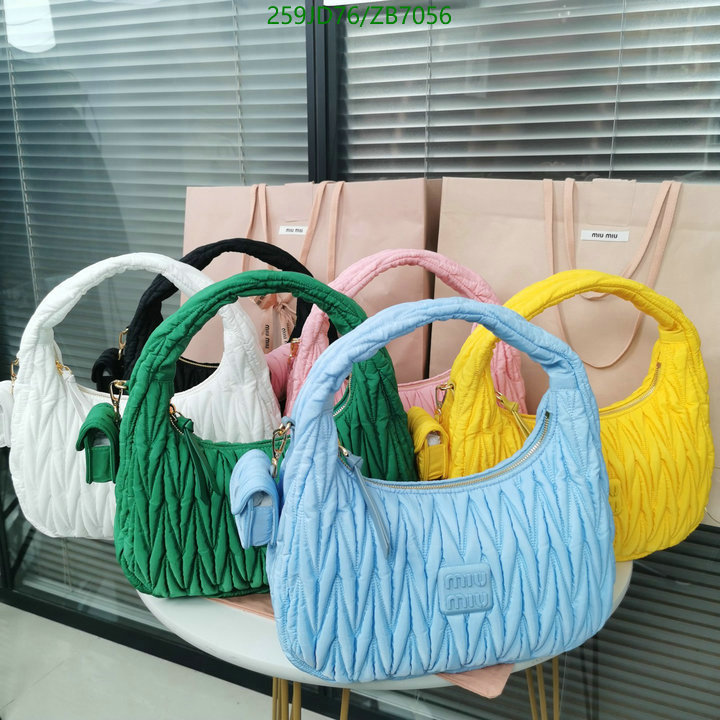 Miu Miu Bag-(Mirror)-Handbag-,Code: ZB7056,$: 259USD