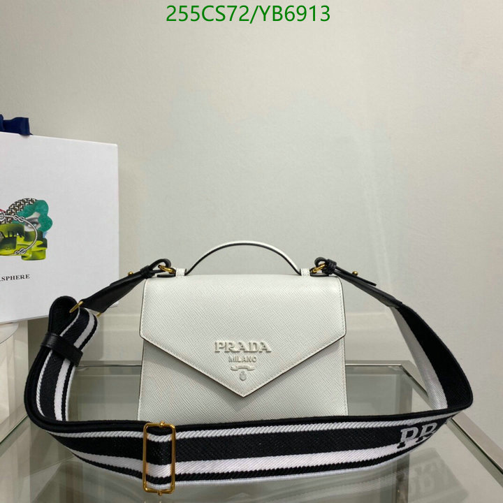 Prada Bag-(Mirror)-Diagonal-,Code: YB6913,$: 255USD