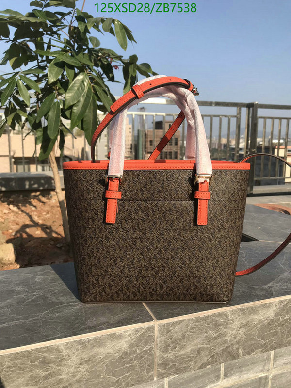 Michael Kors Bag-(Mirror)-Handbag-,Code: ZB7538,$: 125USD