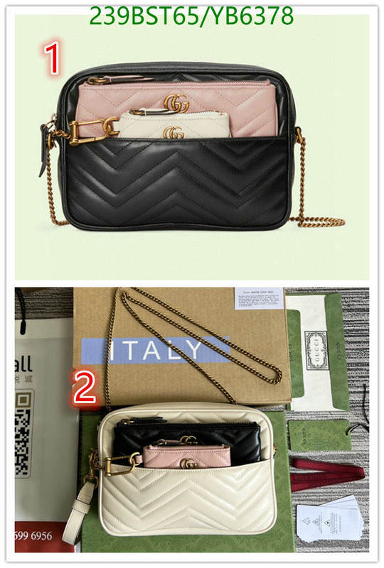 Gucci Bag-(Mirror)-Marmont,Code: YB6378,$: 239USD