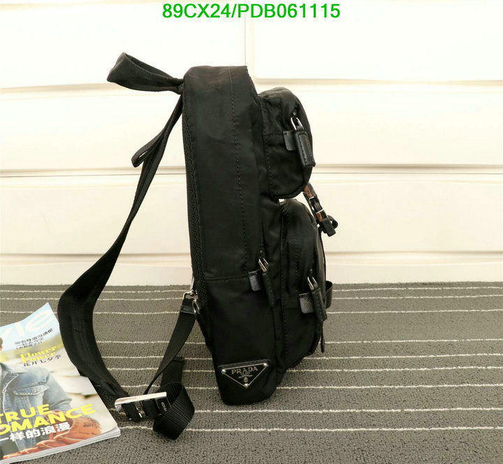 Prada Bag-(4A)-Backpack-,Code:PDB061115,$: 89USD