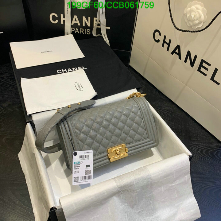 Chanel Bags -(Mirror)-Le Boy,Code: CCB061759,$: 199USD