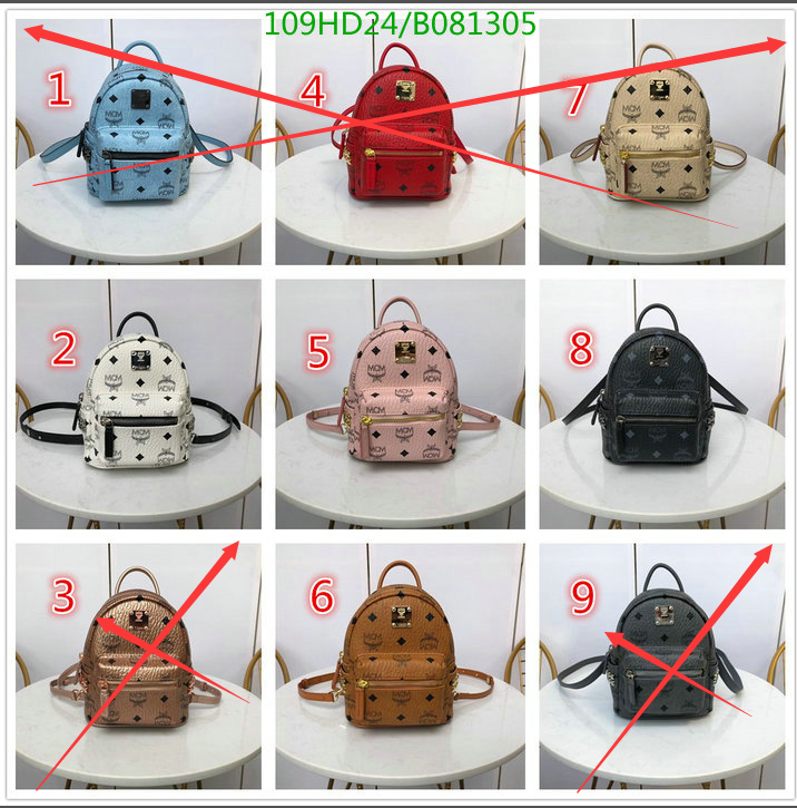 MCM Bag-(Mirror)-Backpack-,Code: B081305,$: 109USD