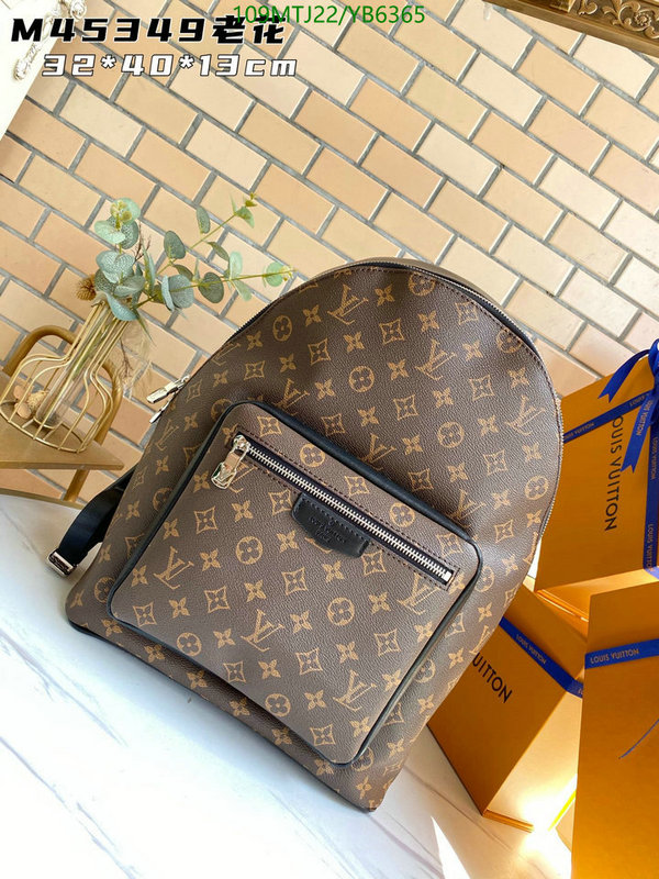 LV Bags-(4A)-Backpack-,Code: YB6365,$: 109USD