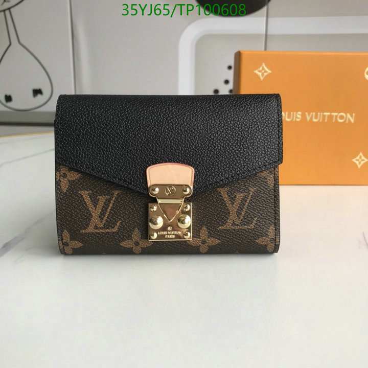 LV Bags-(4A)-Wallet-,Code: TP100608,$: 35USD