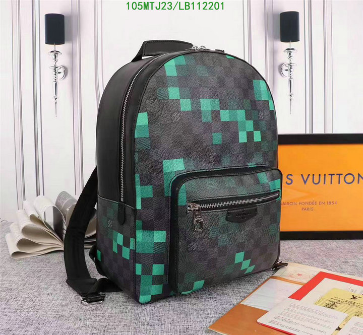 LV Bags-(4A)-Backpack-,Code: LB112201,$:105USD