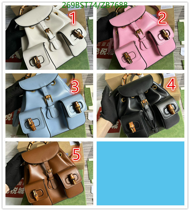 Gucci Bag-(Mirror)-Backpack-,Code: ZB7688,$: 269USD