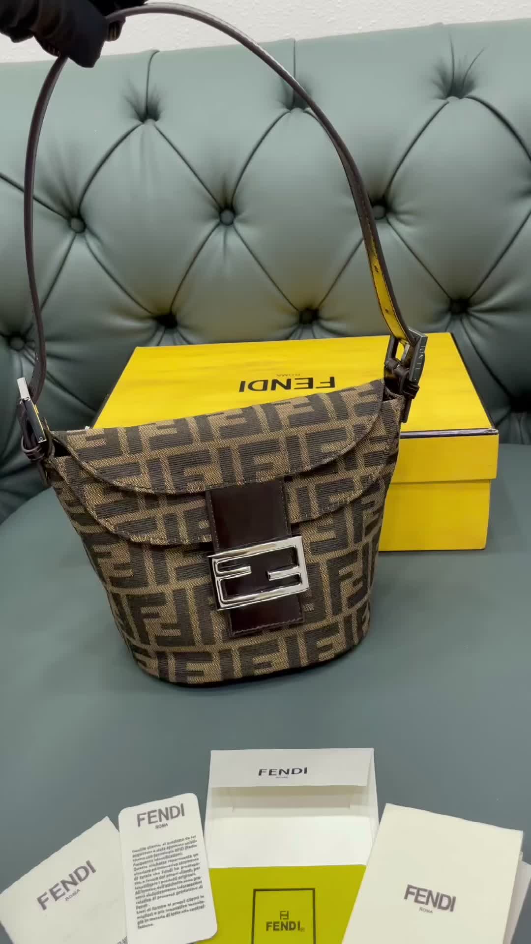 Fendi Bag-(Mirror)-Handbag-,Code: SS1006,