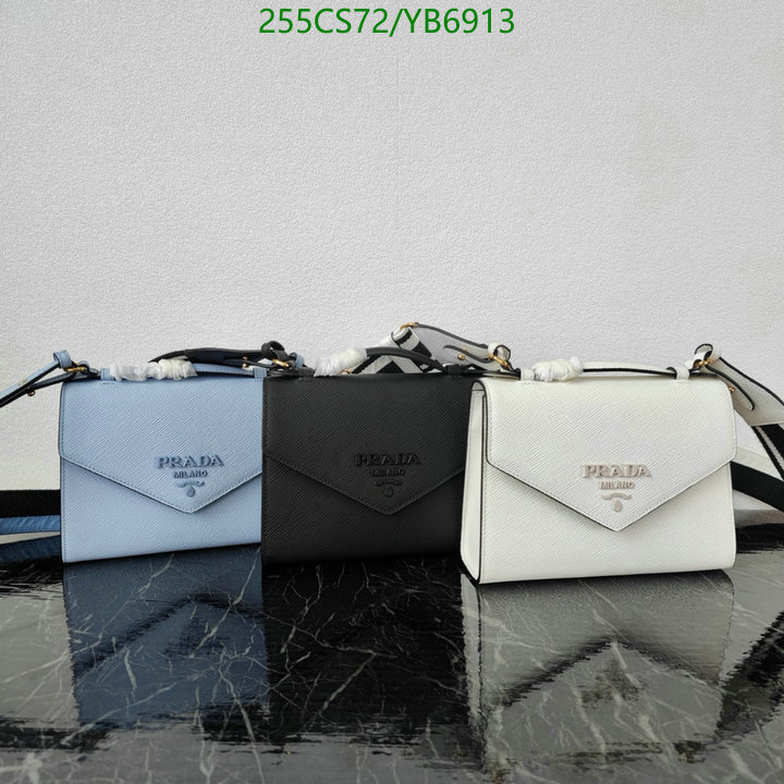 Prada Bag-(Mirror)-Diagonal-,Code: YB6913,$: 255USD