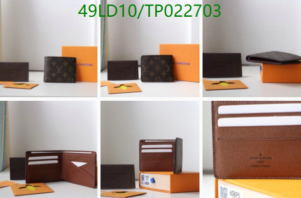 LV Bags-(Mirror)-Wallet-,Code: TP022703,$: 49USD