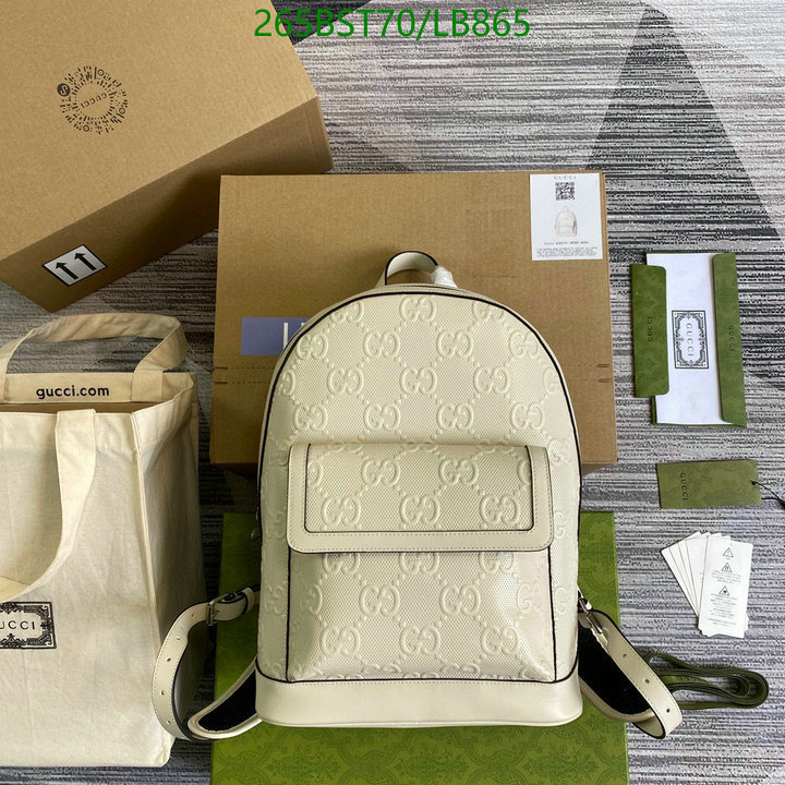 Gucci Bag-(Mirror)-Backpack-,Code: LB865,$: 265USD