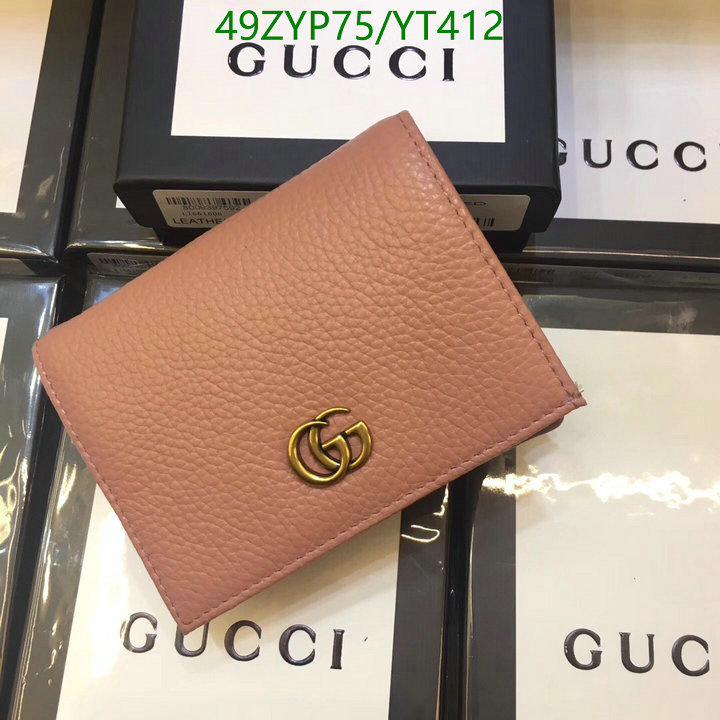 Gucci Bag-(4A)-Wallet-,Code: YT412,$: 49USD