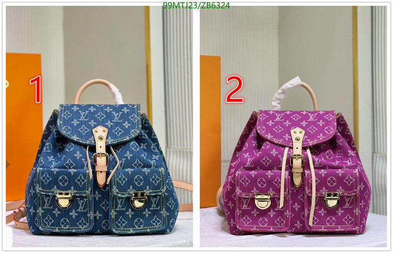 LV Bags-(4A)-Backpack-,Code: ZB6324,$: 99USD