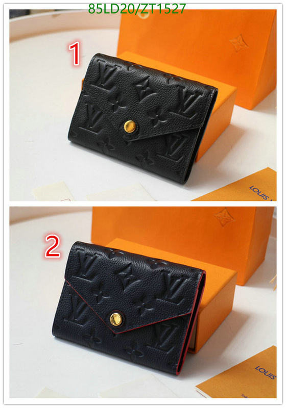 LV Bags-(Mirror)-Wallet-,Code: ZT1527,$: 85USD