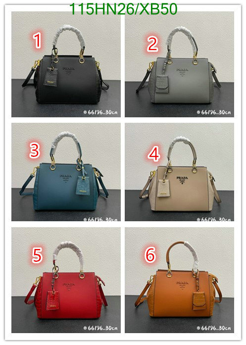 Prada Bag-(4A)-Handbag-,Code: XB50,$: 115USD