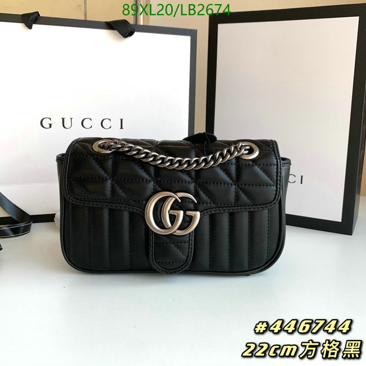 Gucci Bag-(4A)-Marmont,Code: LB2674,$: 89USD