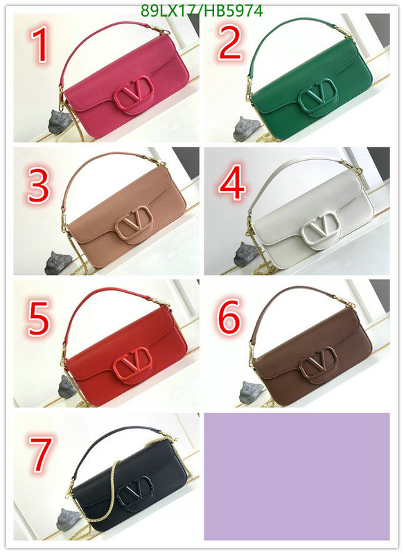 Valentino Bag-(4A)-LOC-V Logo ,Code: HB5974,$: 89USD