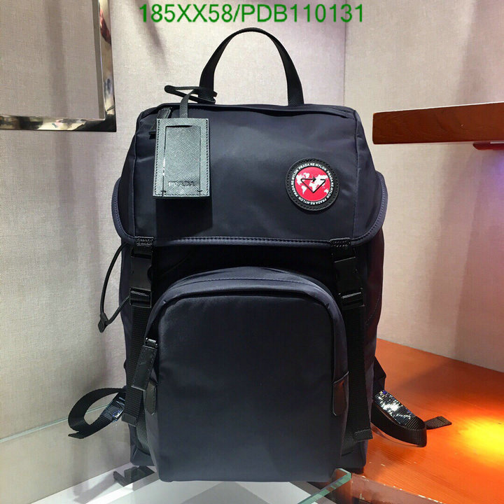 Prada Bag-(Mirror)-Backpack-,Code: PDB110131,$:185USD