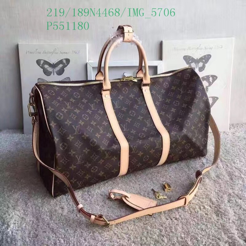 LV Bags-(Mirror)-Keepall BandouliRe 45-50-,Code：LB113027,$: 219USD