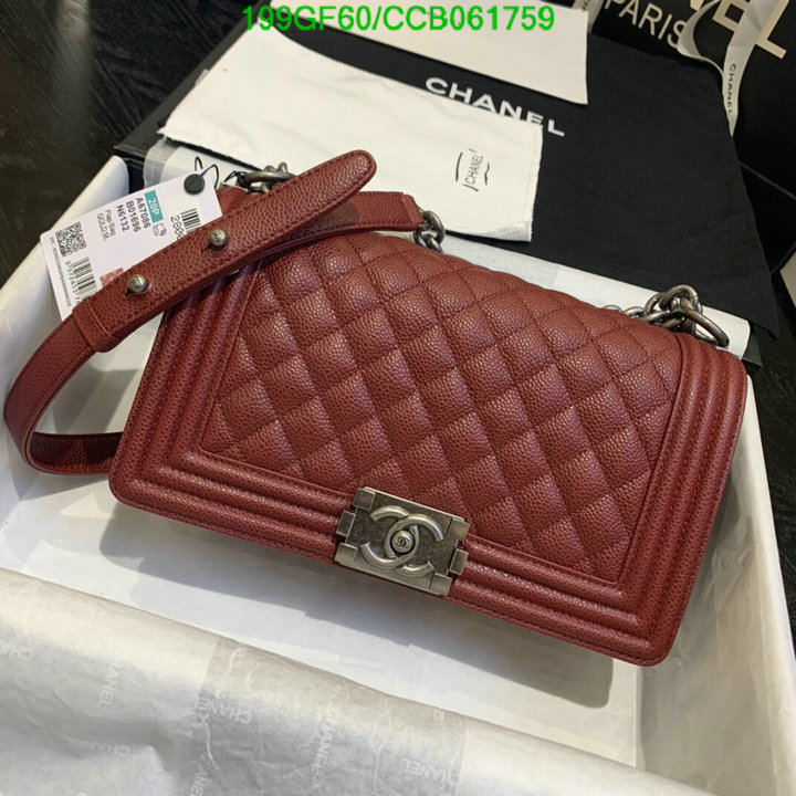 Chanel Bags -(Mirror)-Le Boy,Code: CCB061759,$: 199USD