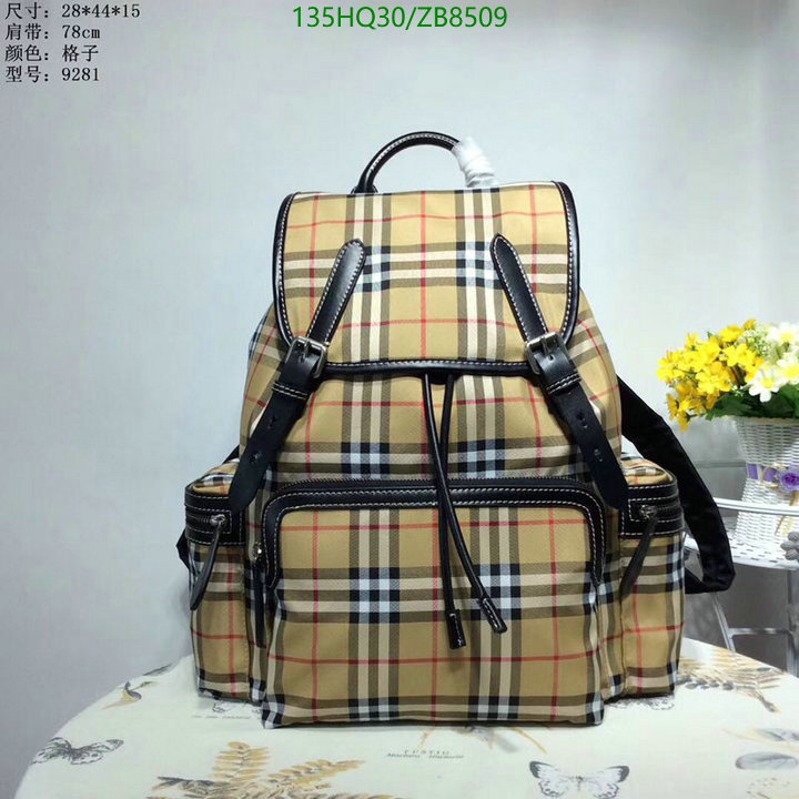 Burberry Bag-(4A)-Backpack-,Code: ZB8509,$: 135USD