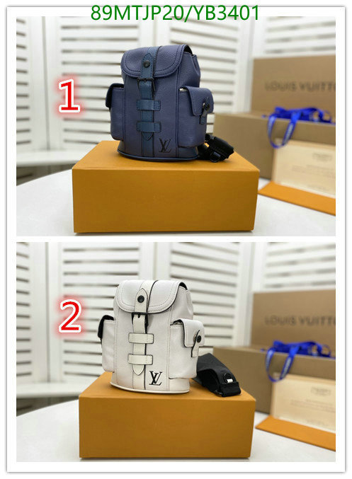 LV Bags-(4A)-Backpack-,Code: YB3401,$: 89USD