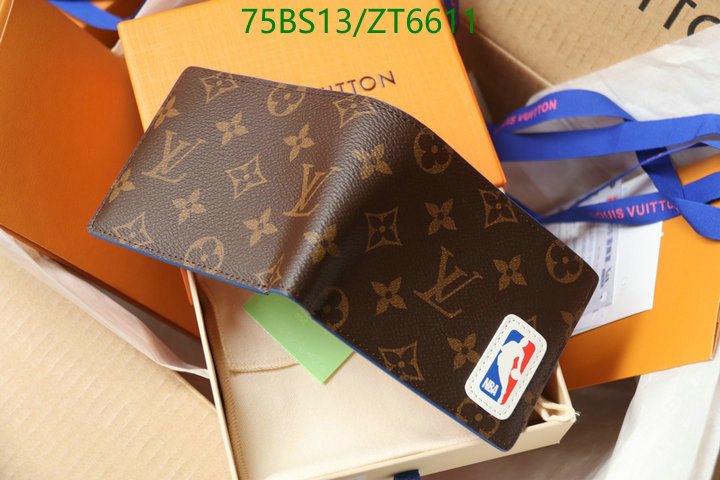 LV Bags-(Mirror)-Wallet-,Code: ZT6611,$: 75USD