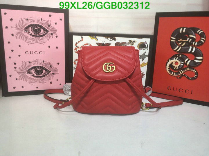 Gucci Bag-(4A)-Backpack-,Code: GGB032312,$: 99USD