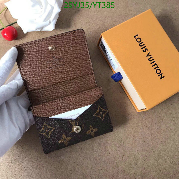 LV Bags-(4A)-Wallet-,Code: YT385,$: 29USD