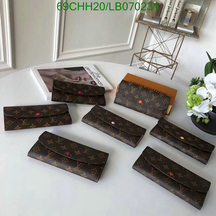 LV Bags-(Mirror)-Wallet-,Code: LB070231,$: 69USD