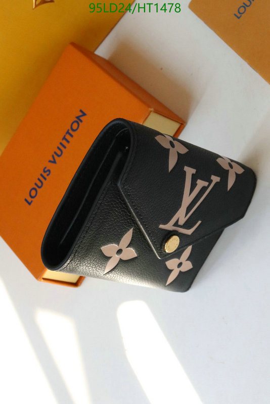 LV Bags-(Mirror)-Wallet-,Code: HT1478,$: 95USD