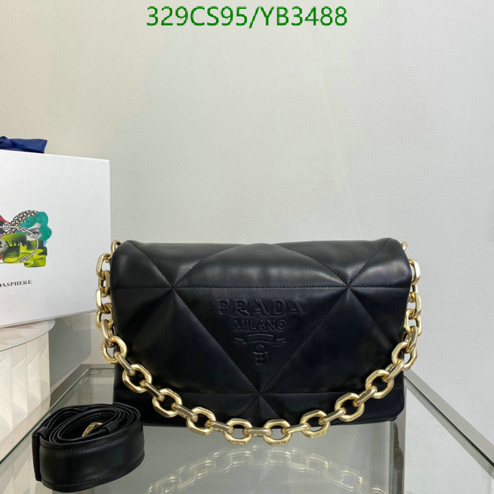 Prada Bag-(Mirror)-Diagonal-,Code: YB3488,$: 329USD