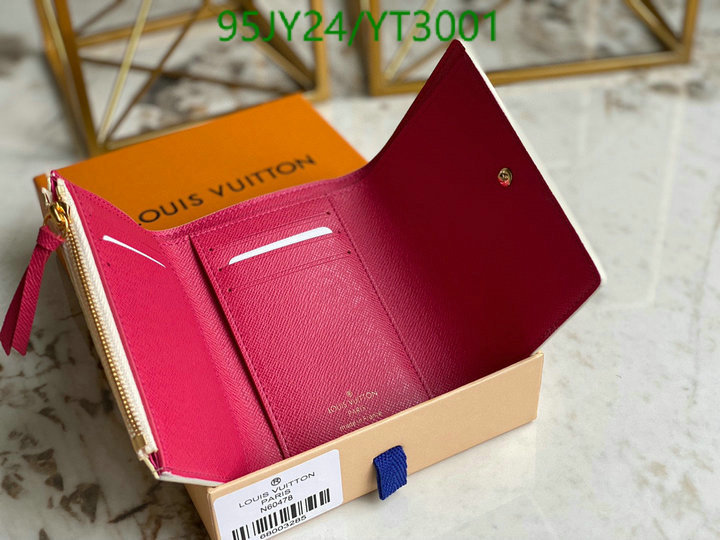 LV Bags-(Mirror)-Wallet-,Code: YT3001,$: 95USD