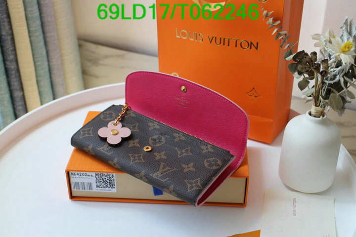 LV Bags-(Mirror)-Wallet-,Code: T062246,$: 69USD